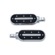 Kuryakyn Adjustable Chrome Heavy Industry Rubber Footpeg Male Pegs Pair Harley