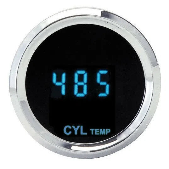 Dakota Digital Round Cylinder Head Temperature Gauge Blue Display SLX-11-1 New