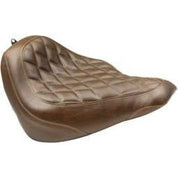 Mustang Wide Tripper Solo Seat Diamond Stitch Brown For Harley-Davidson Street Bob FXBB 107 2018-2021 83032