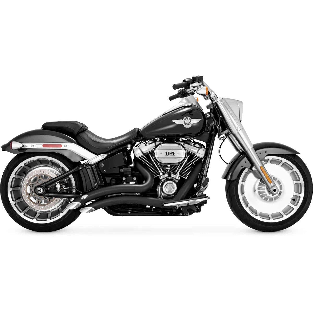 Vance & Hines 46075 Black Big Radius 2-2 Exhaust for 18-19 Harley Softail FLFB FXBR