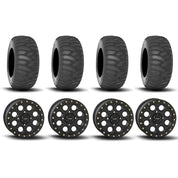 System 3 SB-7 Beadlock Matte Black 15" Wheels And SS360 Sand/Snow Tires [31x10-15] ,[31x12-15]