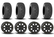 System 3 SB-7 Beadlock Matte Black 15" Wheels And SS360 Sand/Snow Tires [33x10-15] ,[33x12-15]