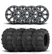 ITP Velocity Inertia 14" Matte Black Wheels And Mud Lite Tires [27x12-14]