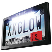 XK Glow LED License Plate Frame with White LED Black - XK034019-B