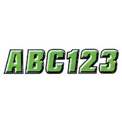 2 LETTER & NUMBER KIT GREEN /BLACK