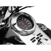 KURYAKYN CHROME SPEEDOMETER VISOR FOR 1968-2016 TANK MOUNT SPEEDO HARLEYS 112