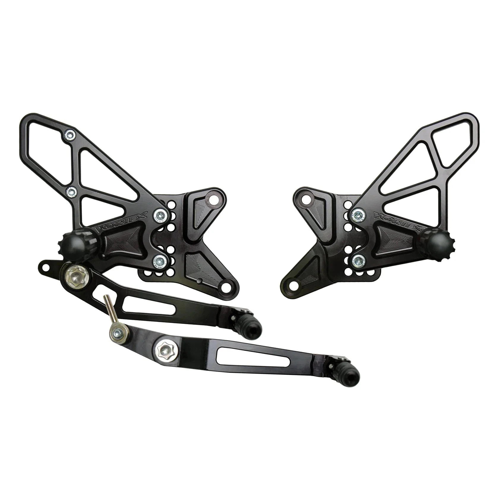 Vortex Racing Adjustable Rear Set Black - RS681K