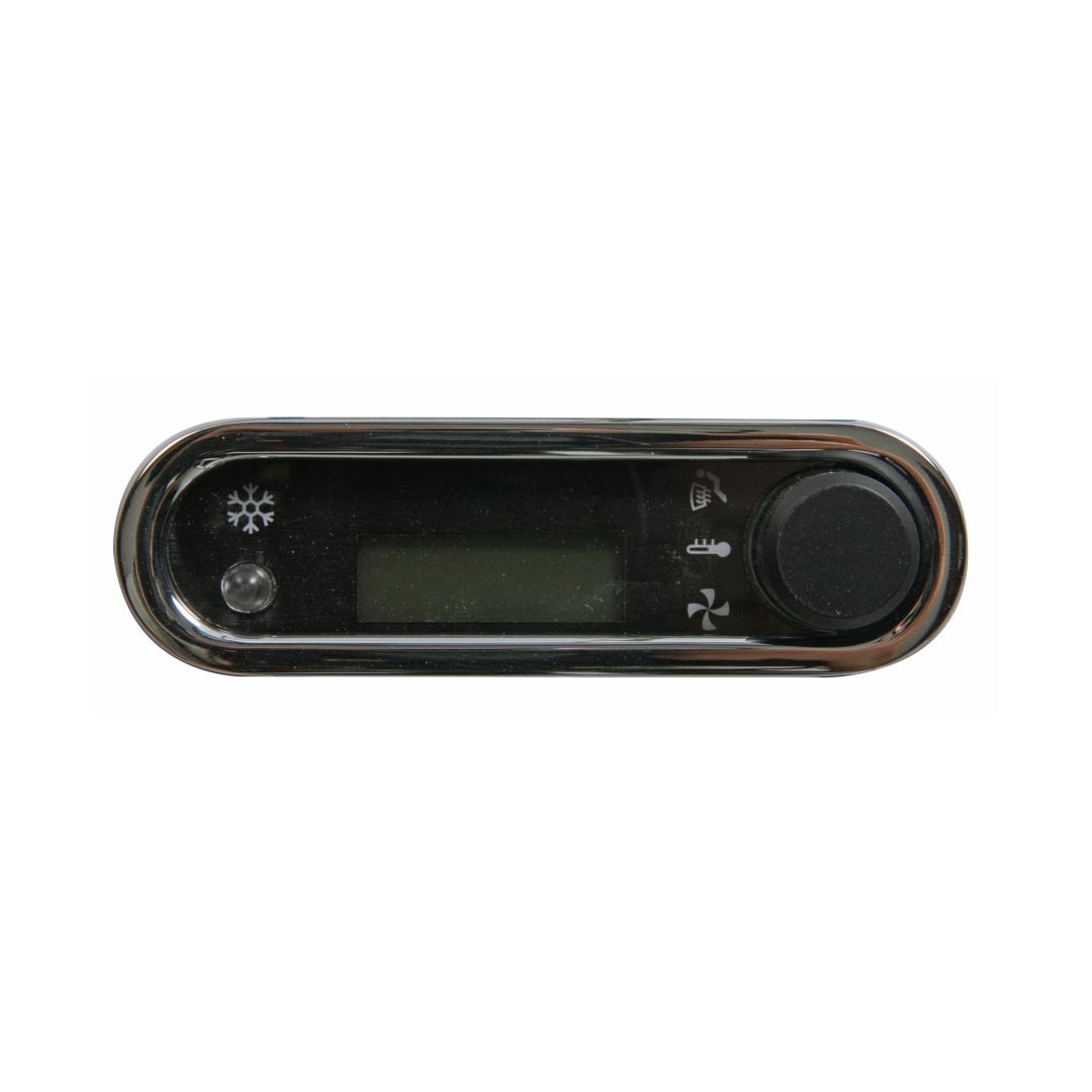 DCC Digital Climate Control - Vintage Air Gen IV - VFD3 Style - Vertical Chrome, Blue Display