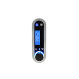 Control de climatización digital DCC - Vintage Air Gen IV - Estilo VHX - Cromo vertical, pantalla azul