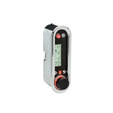 Control de climatización digital DCC - Vintage Air Gen IV - Estilo VHX - Vertical, bisel satinado, pantalla blanca