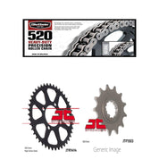 520H Heavy-Duty Chain,Front & Rear Sprocket Kit KAWASAKI KEF300 Lakota 1995-2006