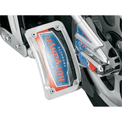 New Lighted Curved Vertical Side-Mount License Plate Holder Chromby Kuryakyn