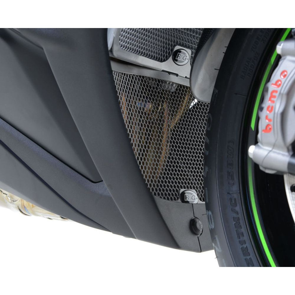 R&G Racing Black Downpipe Grill For 2011-2020 Kawasaki Ninja ZX10R ZX1000