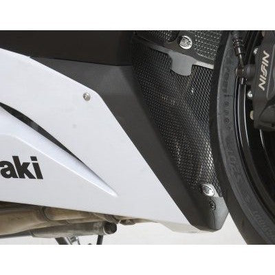R&G Racing Black Downpipe Grill For 2012-2018 Kawasaki Ninja ZX6R ZX600R