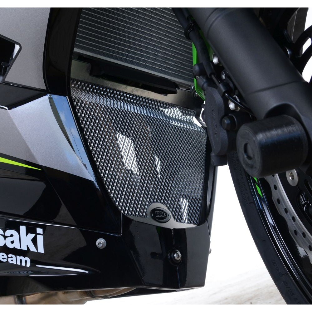 R&G Racing Black Downpipe Grill For 2018-2020 Kawasaki Ninja 250