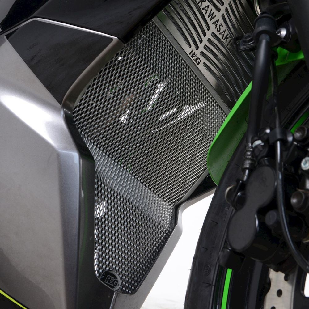 R&G Racing Black Downpipe Grill For 2019-2024 Kawasaki Ninja 125 DG0029BK