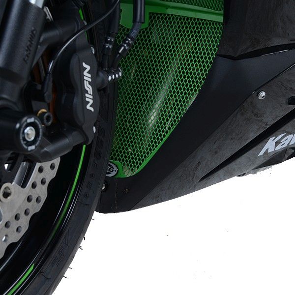 R&G Racing Green Downpipe Grill For 2019-2021 Kawasaki Ninja ZX6R ZX600F