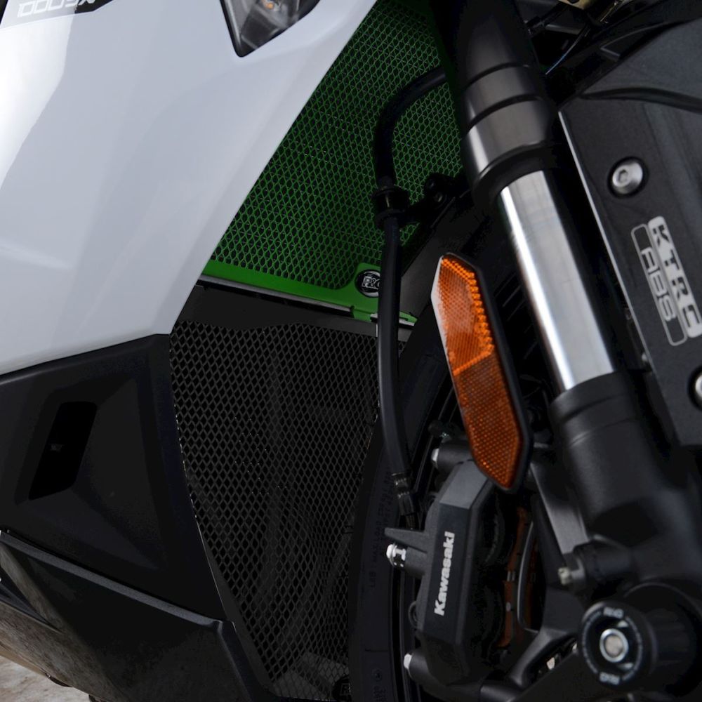 R&G Racing Green Downpipe Grill For 2020-2023 Kawasaki Ninja 1000SX ZX1000