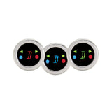 Round digital gear shift indicator with indicators, 1 1/2" diameter, blue DGS-3-B
