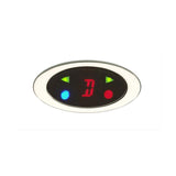 Elliptical digital gear shift indicator with indicators, 2 1/2" x 1 1/4", blue DGS-4-B