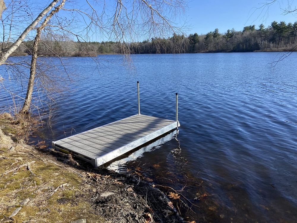 MotoAlliance Modular Dock Kit 4' x 8' With Frame And Composite Decking Set Of 6
