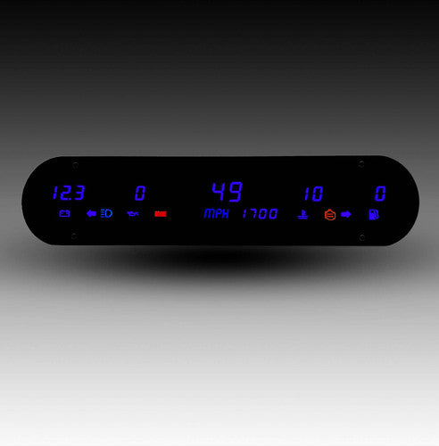 Intellitronix LED Digital Universal Five Gauge Panel Kit With Black Faceplate