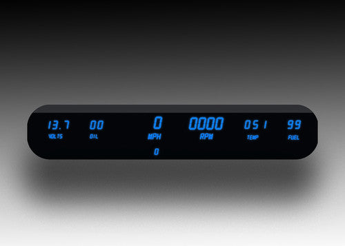 Intellitronix LED Digital Universal 6 Gauge Panel Kit With Black Faceplate