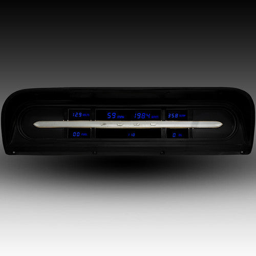 Conjunto de instrumentos digitales LED Intellitronix con placa frontal negra para camioneta Ford 67-72