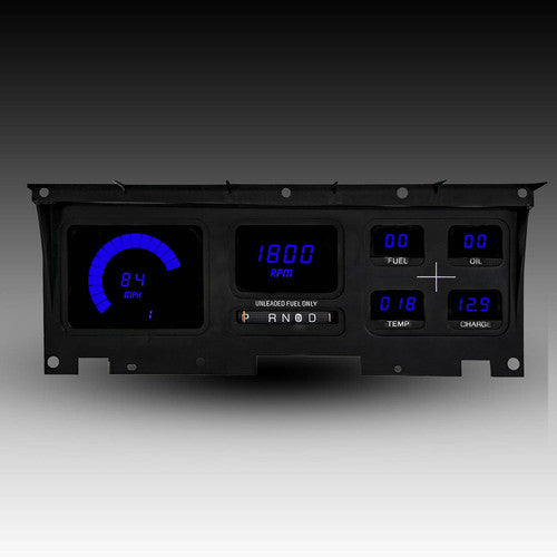Conjunto de instrumentos digitales LED Intellitronix con placa frontal negra para camioneta Ford 80-86