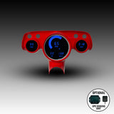 Conjunto de instrumentos digitales LED Intellitronix con placa frontal negra para Chevrolet Bel Air 57