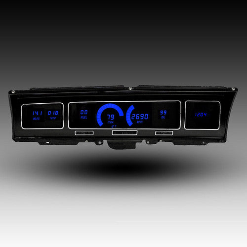 Conjunto de instrumentos digitales LED Intellitronix con placa frontal negra para Chevrolet Caprice/Impala 68