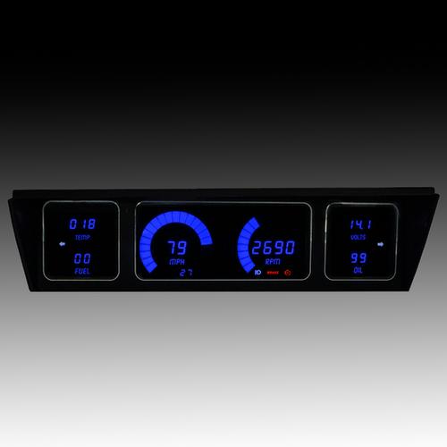 Intellitronix LED Digital Gauge Cluster Set With Black Faceplate For 1977-1990 Chevrolet Caprice / Impala
