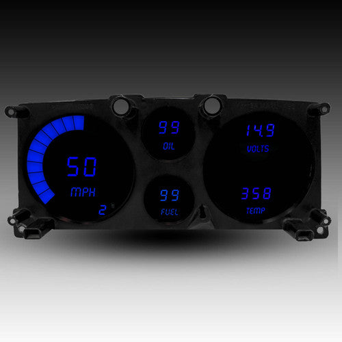 Intellitronix LED Digital Gauge Cluster Set With Black Faceplate For 78-94 Chevrolet G10