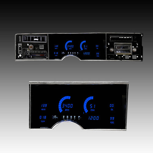 Intellitronix LED Digital Gauge Cluster Set With Black Faceplate For 74-76 Oldsmobile Delta 88