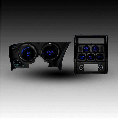 Intellitronix LED Digital Gauge Cluster Set With Black Faceplate For 68-77 Chevrolet Corvette