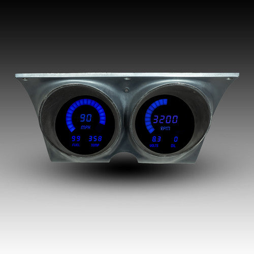 Conjunto de instrumentos digitales LED Intellitronix con placa frontal negra para Chevrolet Camaro/Firebird 67-68