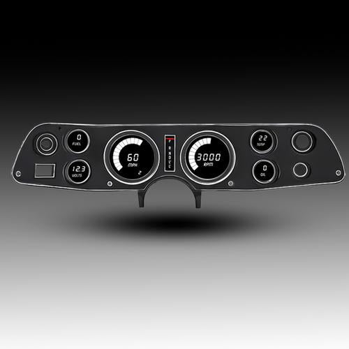 Intellitronix LED Digital Direct Fit Replacement Gauge Cluster Set With Black Faceplate For 70-81 Chevrolet Camaro