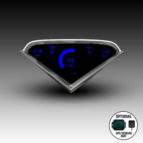 Intellitronix LED Digital Gauge Cluster Set With Black Faceplate For 55-59 Chevrolet Truck