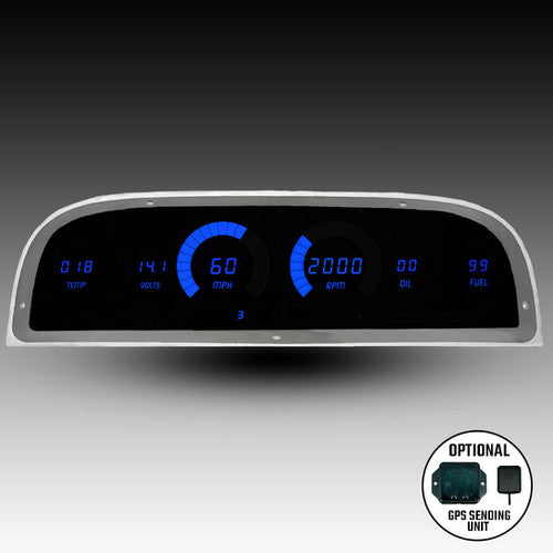 Intellitronix LED Digital Gauge Cluster Set With Black Faceplate For 60-63 Chevrolet Truck