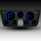 Conjunto de instrumentos digitales LED Intellitronix con placa frontal negra para camionetas Chevrolet 67-72