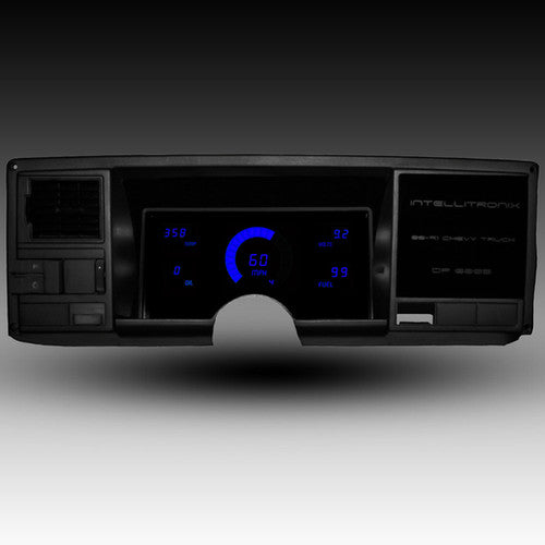 Conjunto de instrumentos digitales LED Intellitronix con placa frontal negra para camionetas Chevrolet 88-91