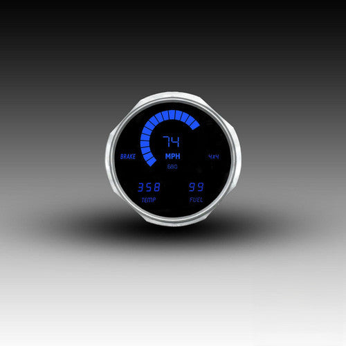 Intellitronix LED Digital Gauge Cluster Set With Black Faceplate For 55-86 Jeep