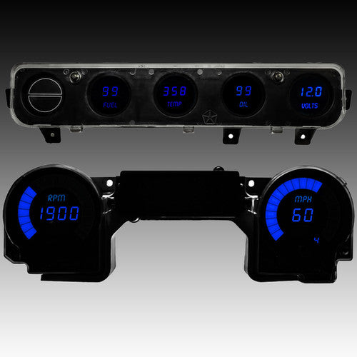 Intellitronix LED Digital Gauge Cluster Set With Black Faceplate For 92-95 Jeep YJ
