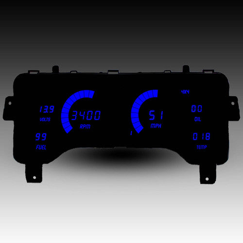 Intellitronix LED Digital Gauge Cluster Set With Black Faceplate For 1997-2006 Jeep TJ
