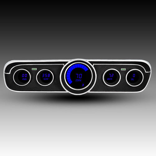 Conjunto de instrumentos digitales LED Intellitronix con placa frontal negra para Ford Mustang 1965-1966
