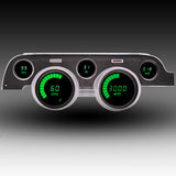 Conjunto de instrumentos digitales LED Intellitronix con placa frontal negra para Ford Mustang 67-68