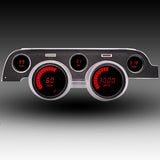 Conjunto de instrumentos digitales LED Intellitronix con placa frontal negra para Ford Mustang 1967-1968