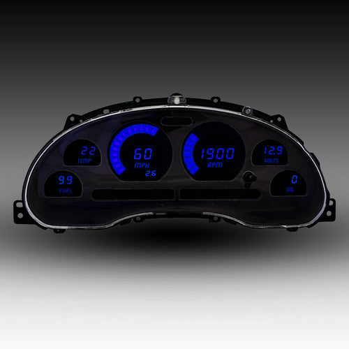 Conjunto de instrumentos digitales LED Intellitronix con placa frontal negra para Ford Mustang 94-2004