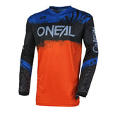 Camiseta de motocross 242 O'Neal Element Shocker negra/naranja