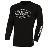 Camiseta de motocross 242 O'Neal Element Hexx negra/blanca